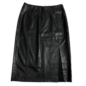 Zara Women's Black Skirt Size XS Sexy Straight & Pencil Faux Leather Polyester